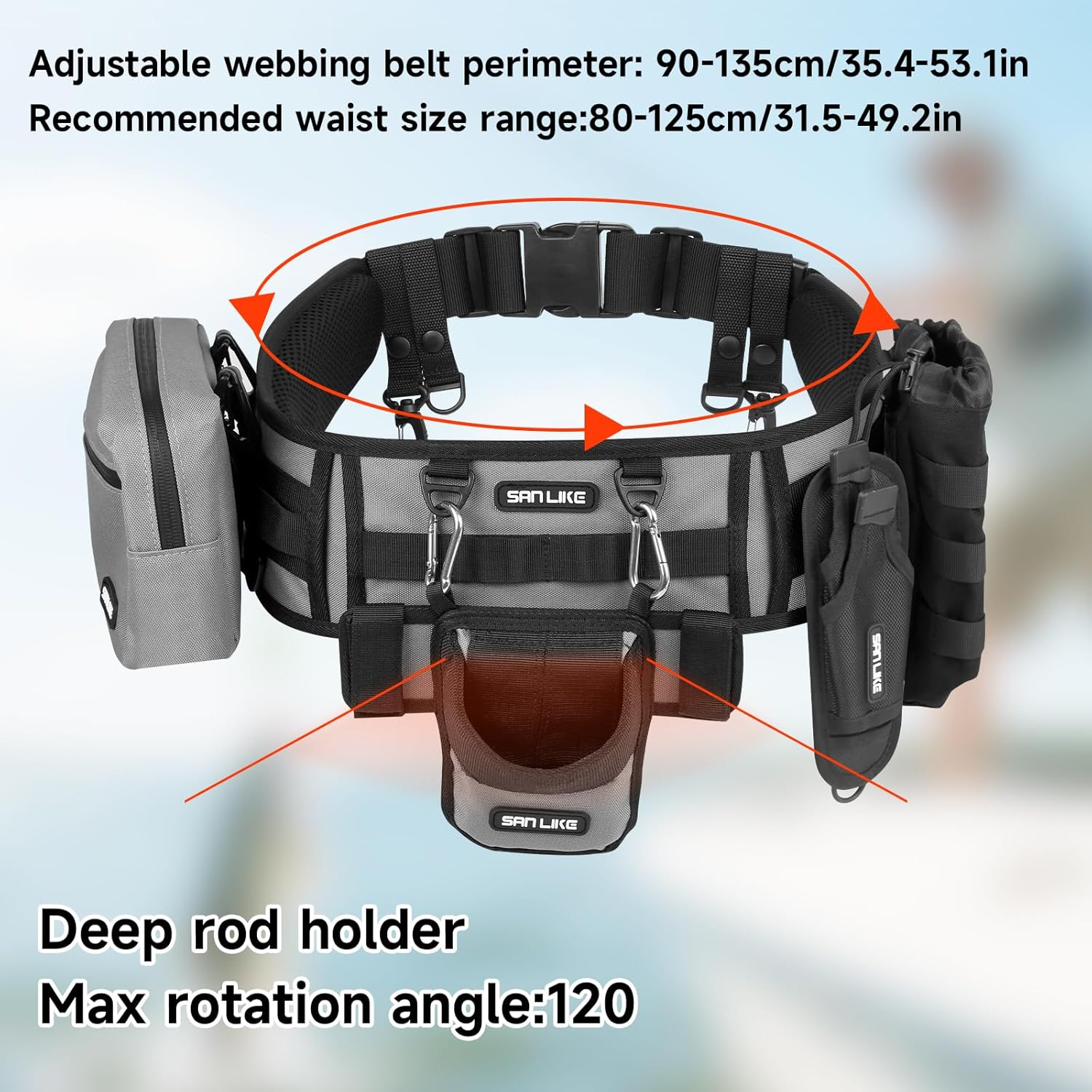 SANLIKE Fishing Belt Rod Holde - Fishing Rod Fly ulasan dan harga