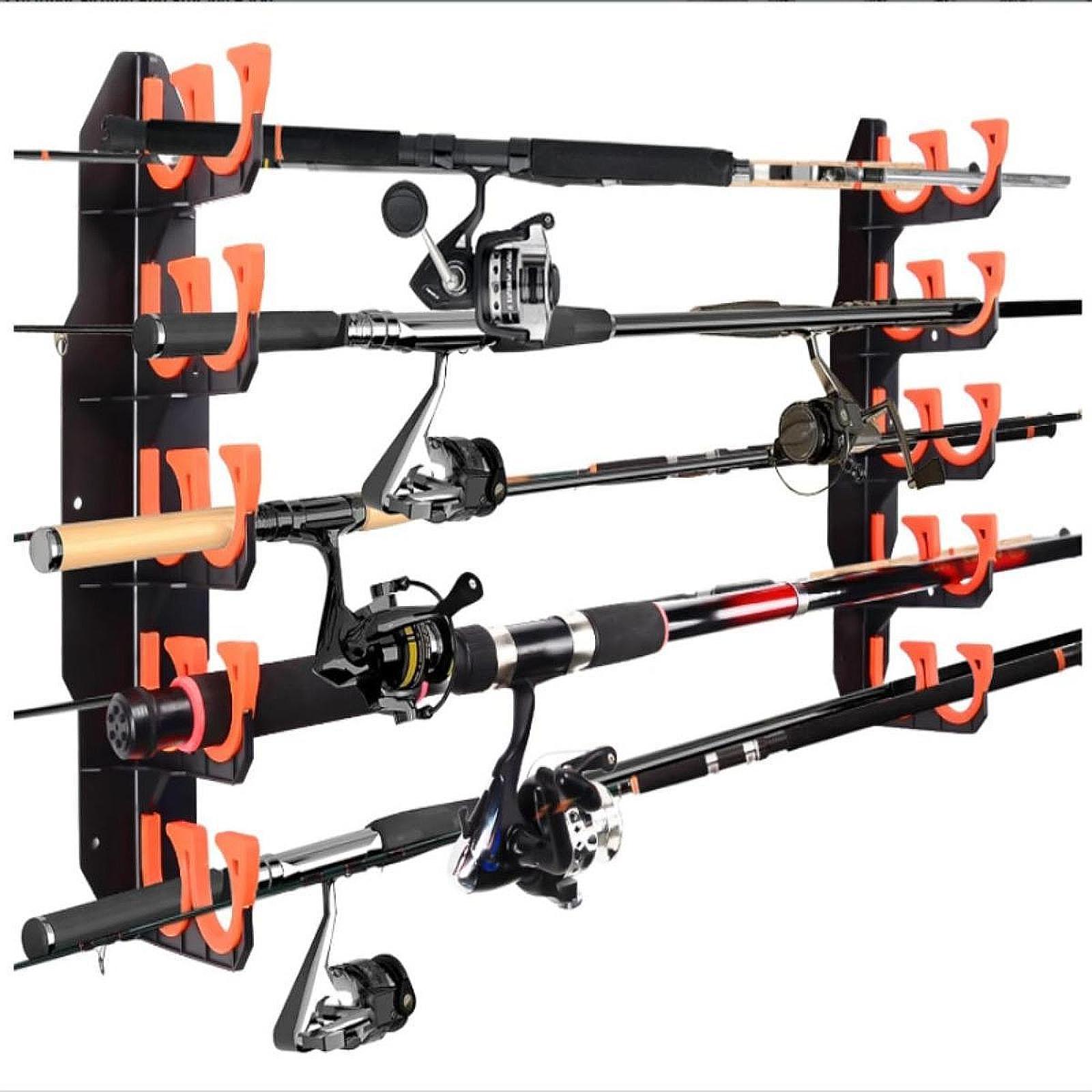 Garage Fishing Pole Holder Wal - Fishing Rod Rack ulasan dan harga