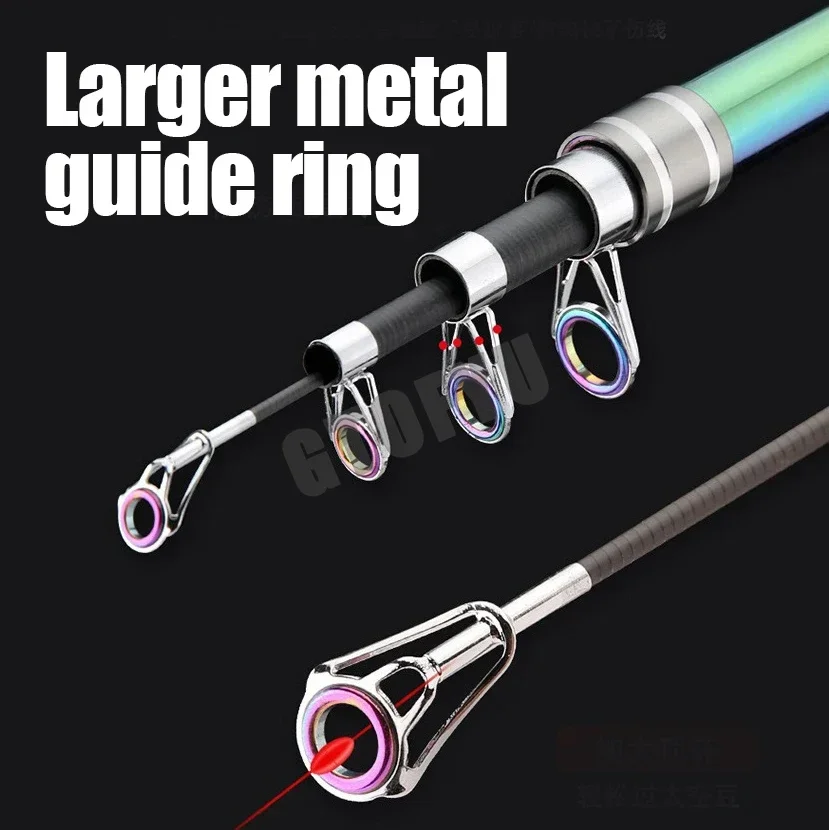 2.1m-4.5m Telescopic Spinning  - Fishing Rod Surf ulasan dan harga