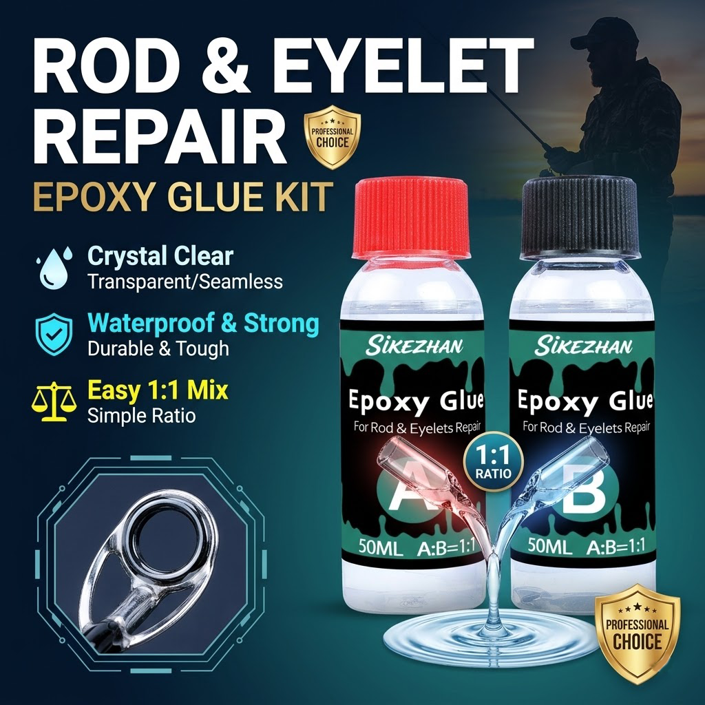 Clear 2-Part Fishing Rod Epoxy - Fishing Rod Repair Kit ulasan dan harga