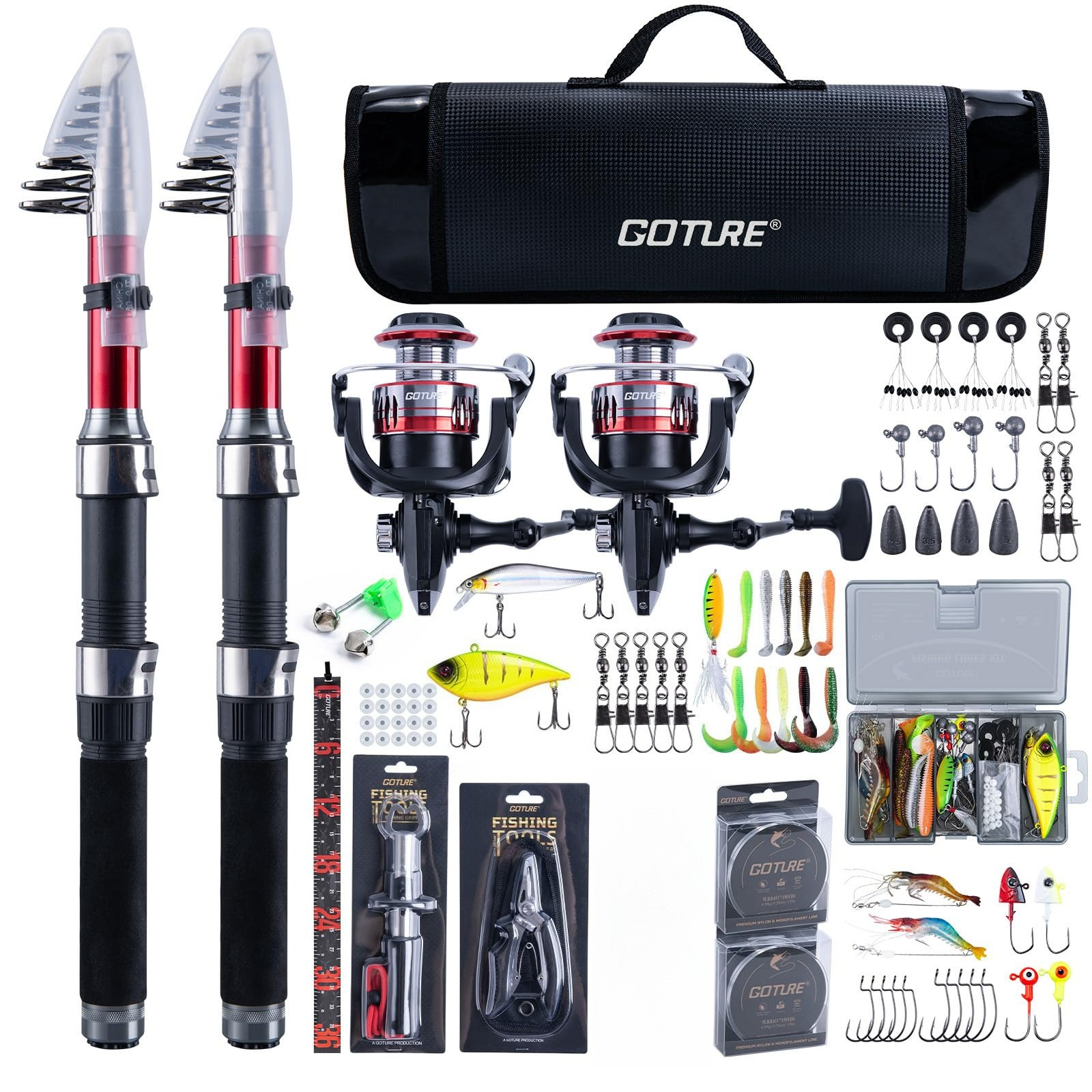 Goture 2Pcs Fishing Rod and 2P - Fishing Rod Combo ulasan dan harga